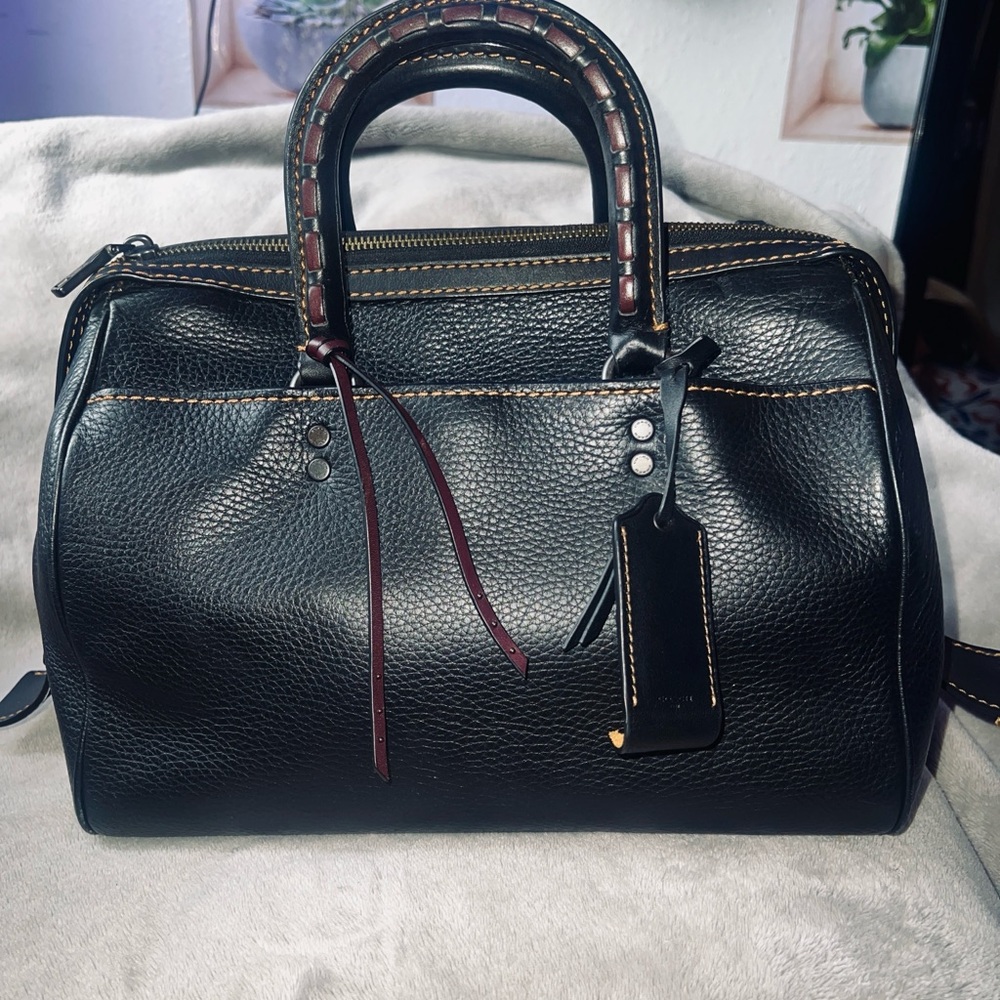 Beautiful Limited Edition-Coach Black Leather Rogue 1941 Satchel $625